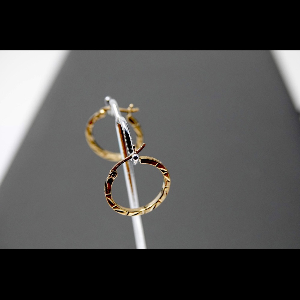 Vintage Gold Vermeil Hoop Earrings